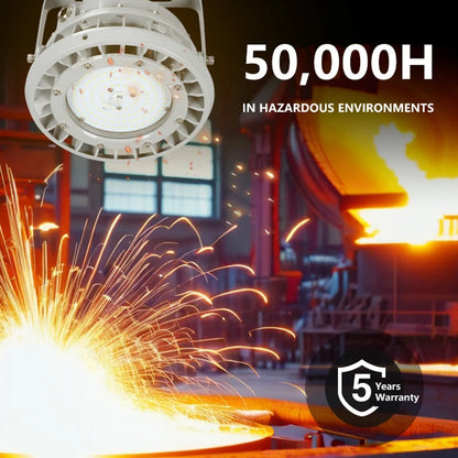 ComiLED 80W Round LED Explosion Proof Light, Class I Division 2, 11200LM