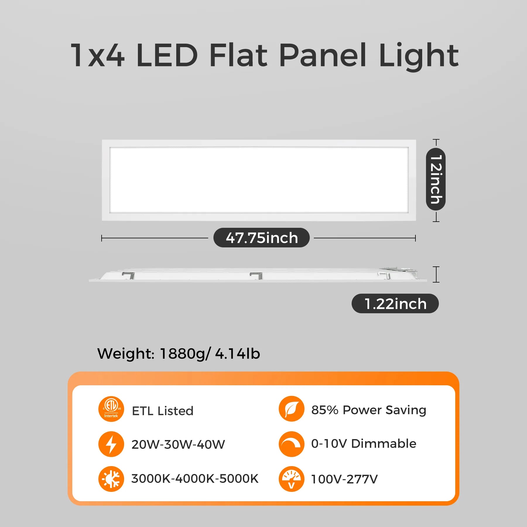 ComiLED 1x4 LED Panel Light 4-Pack