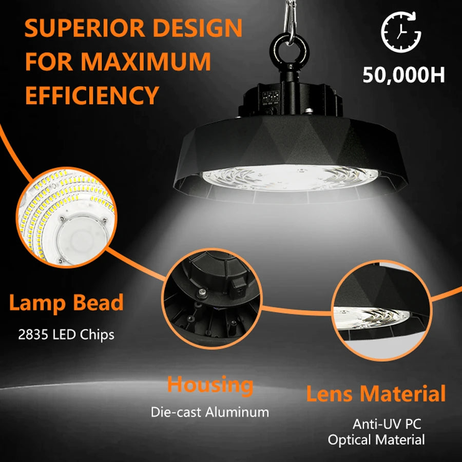 ComiLED Adjustable UFO LED High Bay Light 240W