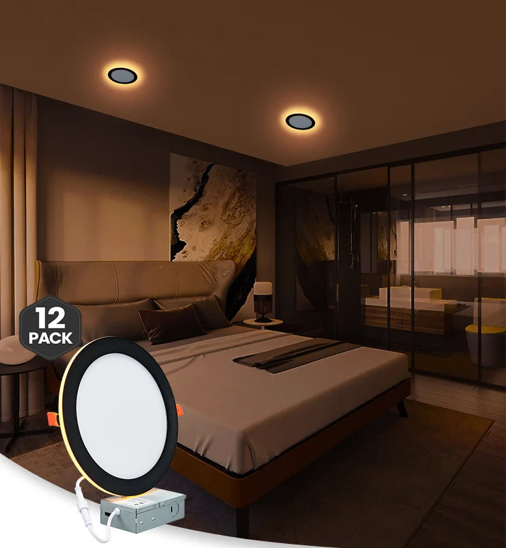 Wholesale 8 Inch Black Recessed Lighting with Night Light