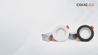 ComiLED 3 Inch White Anti-Glare Recessed LED Downlight with Night Light-2 Pack